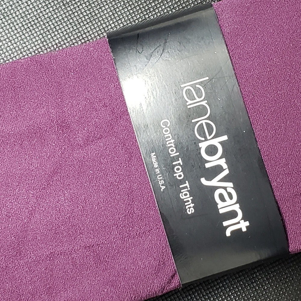 Lane Bryant Control Top Tights Plum NWT